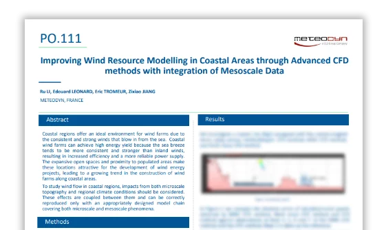 Poster: Improving Wind Resource Modelling in Coastal Areas through Advanced CFD methods with integration of Mesoscale Data